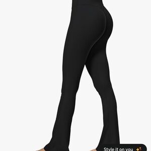 Women's Black Mini Flare Leggings